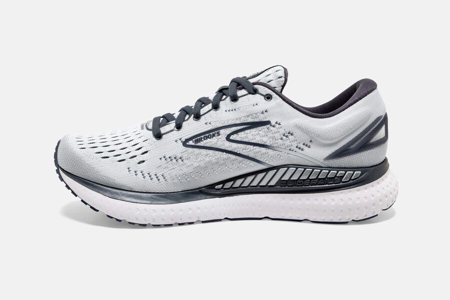 Glycerin GTS 19 Road Brooks Running Shoes NZ Womens - White/Grey - EJSYDV-923